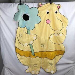 Vintage Handmade Hippo Quilt